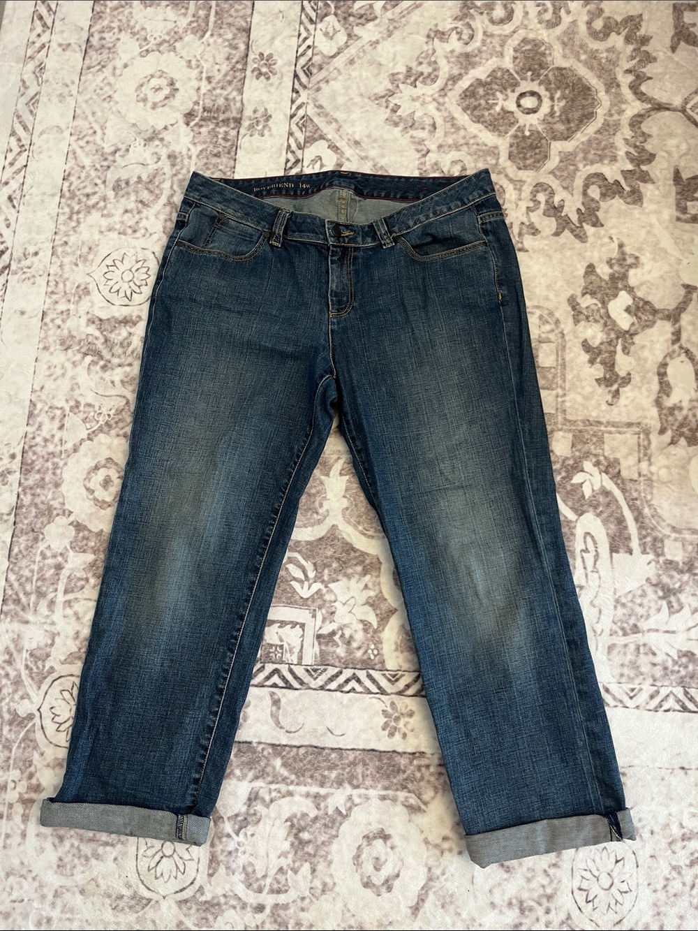 Dark Blue Women's Straight-Leg Jeans